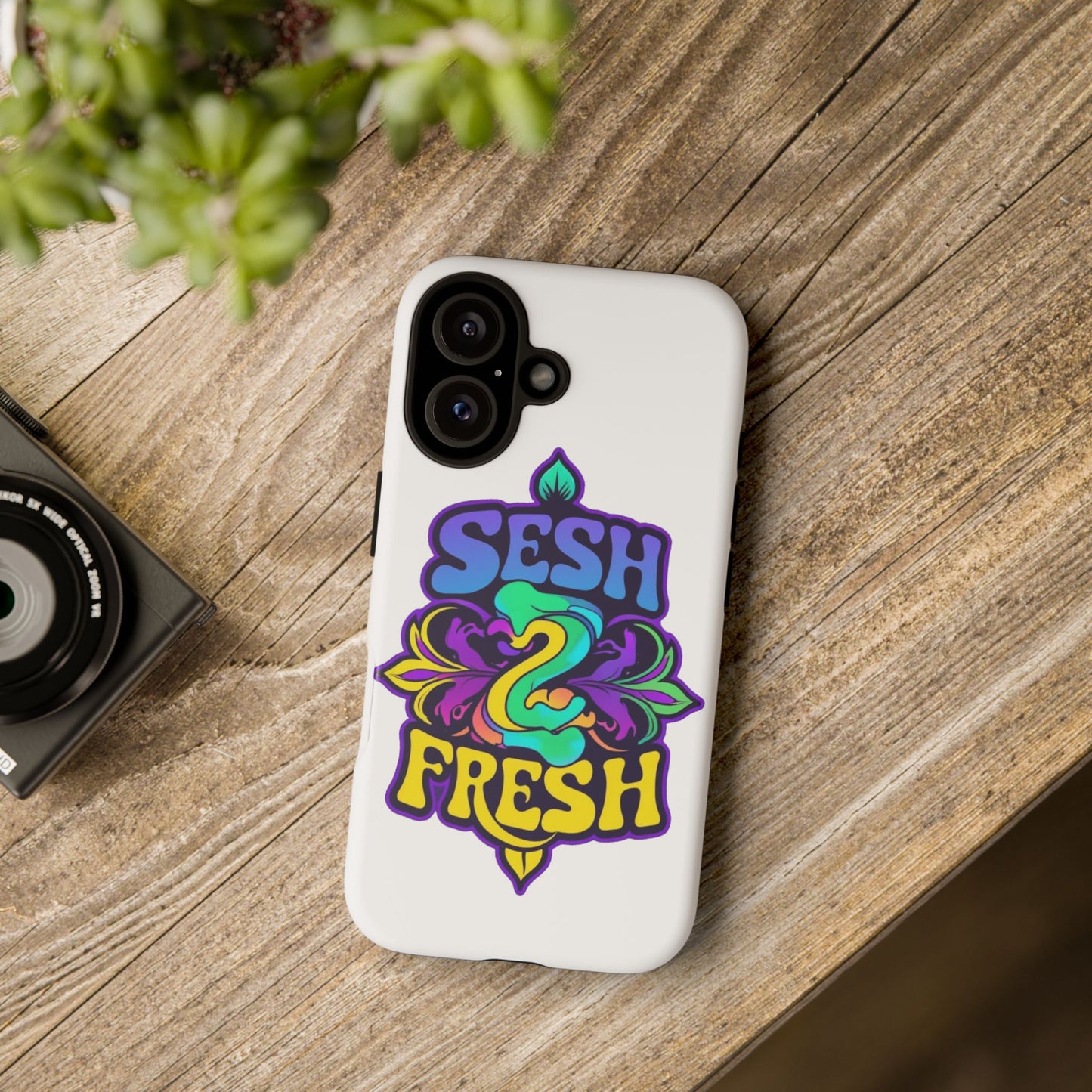Phone Case - "Sesh 2 Fresh" Colorful Retro Graphic